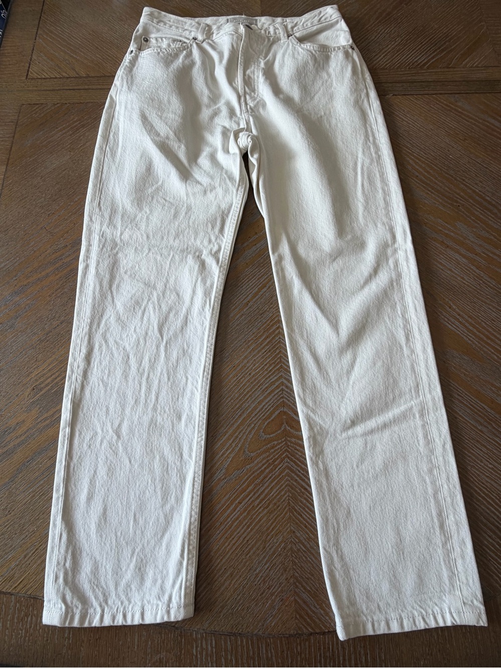 Everlane The ’90s Cheeky Jean White Bone High Rise Straight Leg